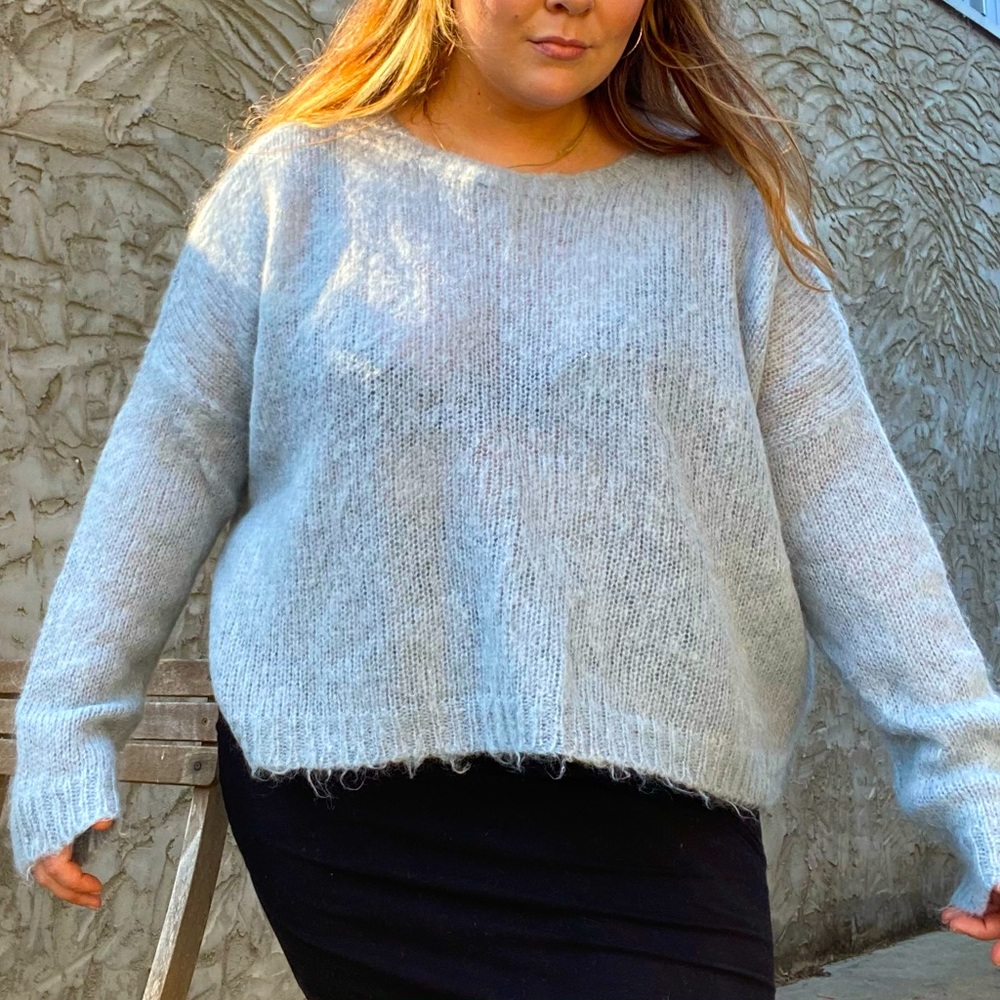 Eileen Fisher mohair blend oversized boxy sweater